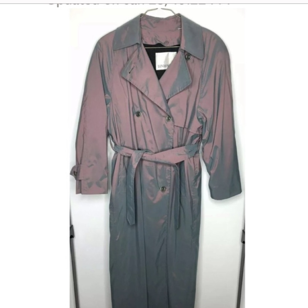 London Fog purple shimmering trench coat.